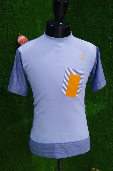 Chemise poche contrastante