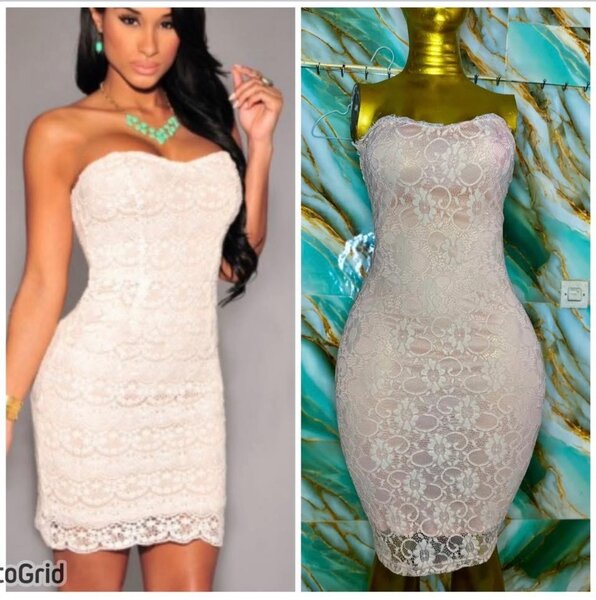 Robe bustier en dentelle