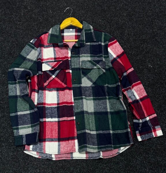 Surchemise à carreaux en flanelle