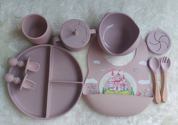 Ensemble d'assiettes alimentaires en silicone