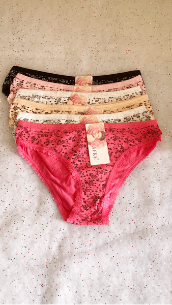 Lot de Culottes Florales en Dentelle