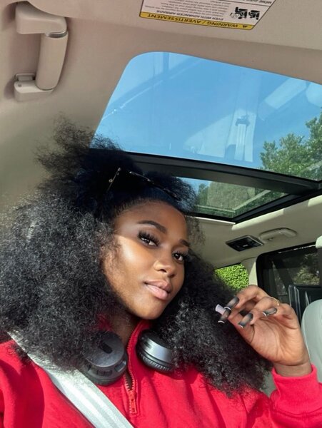 Bone straight and wet curly hair