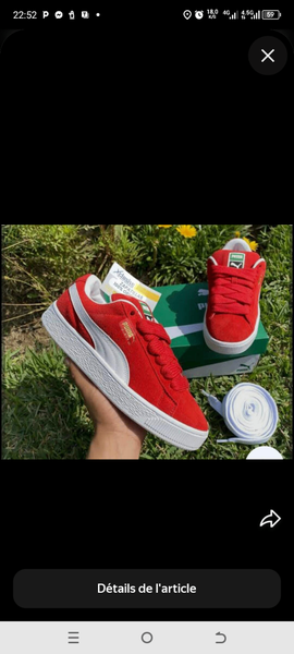 Chaussures sport rouges homme