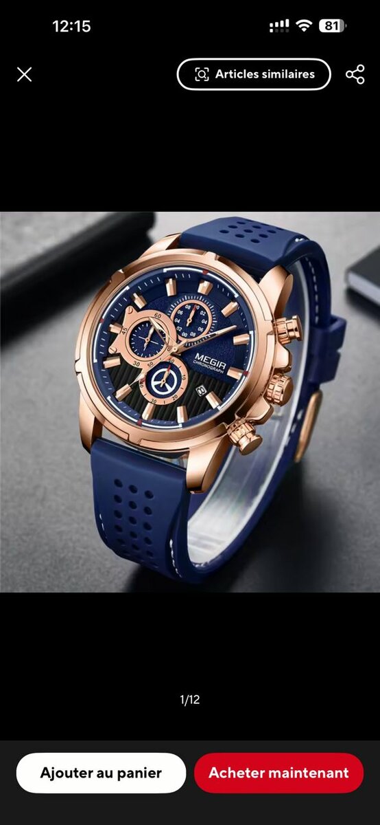 Montre Homme Luxe MEGIR