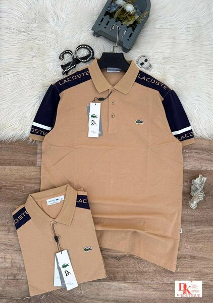 Polo Lacoste Beige Homme