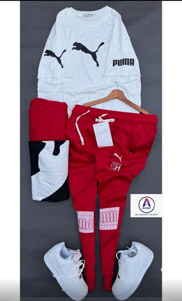 Ensemble survêtement Puma rouge et blanc