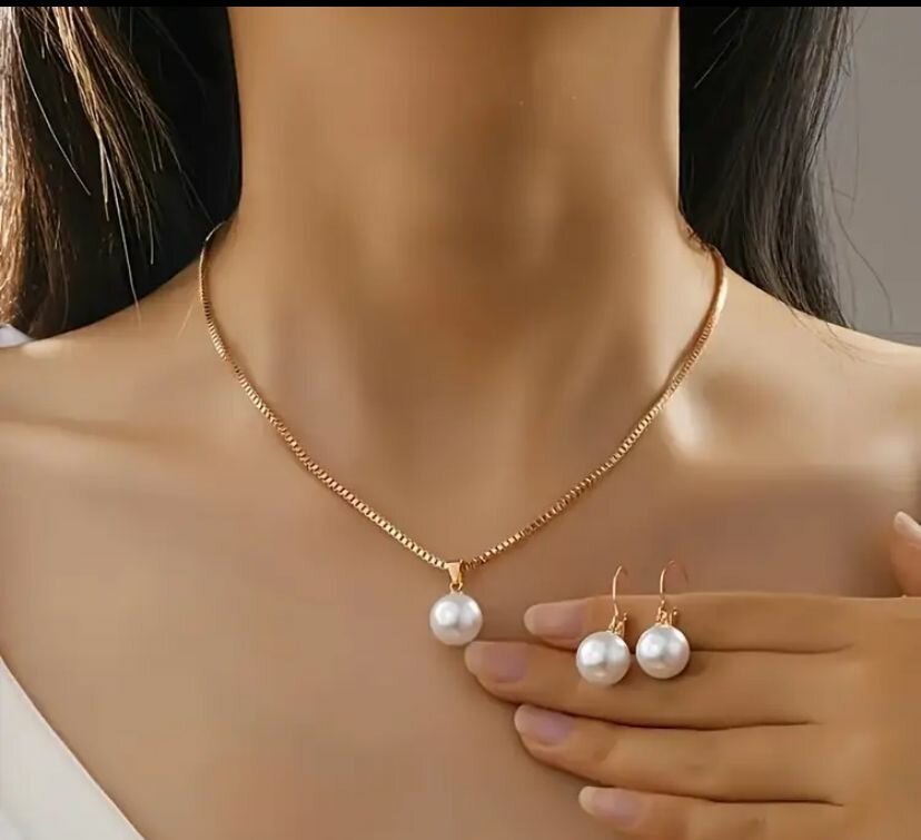 Parure Perles Élégantes Femme