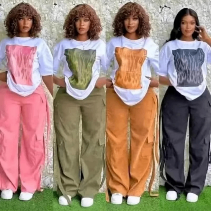 Ensemble survêtement cargo et haut corset