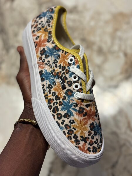Vans femme motif léopard floral