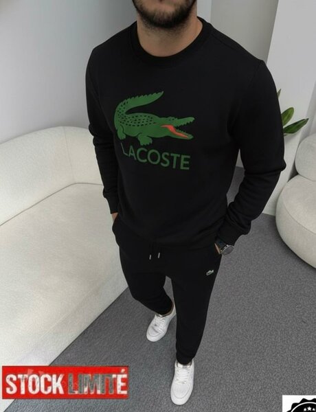 Sweatshirt Lacoste noir homme