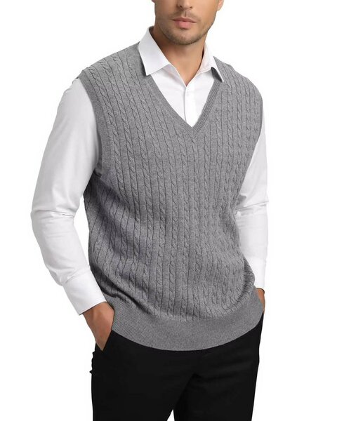 Pull sans manches pour homme élégant