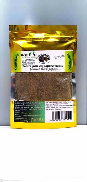 POIVRE NOIR EN POUDRE MOULU.