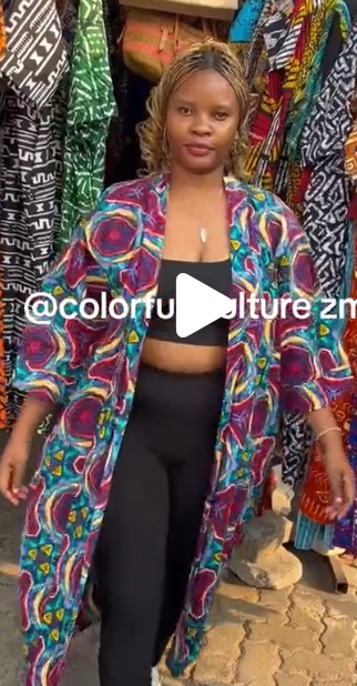 Women's kimono jacket with print