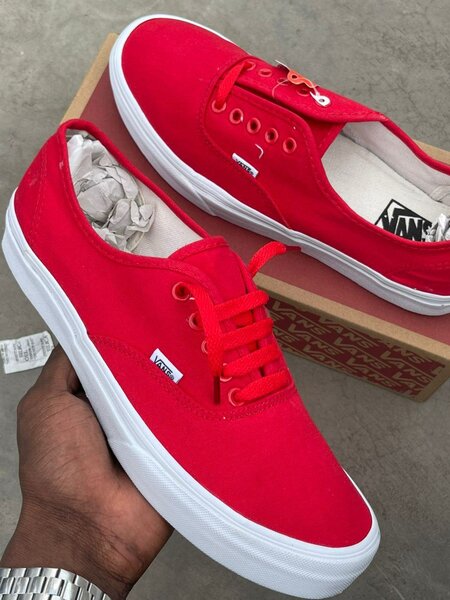 Baskets rouges Vans unisexes