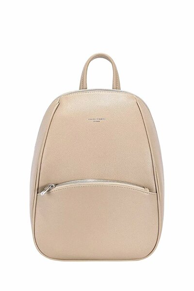Sac à dos en cuir beige pour femme
