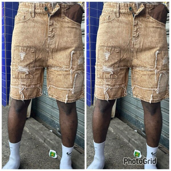 Short en jean décontracté homme