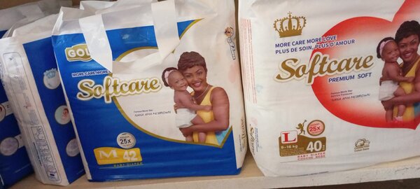 Softcare diapers white and Blue