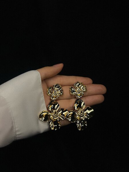 Серьги в  виде цветка