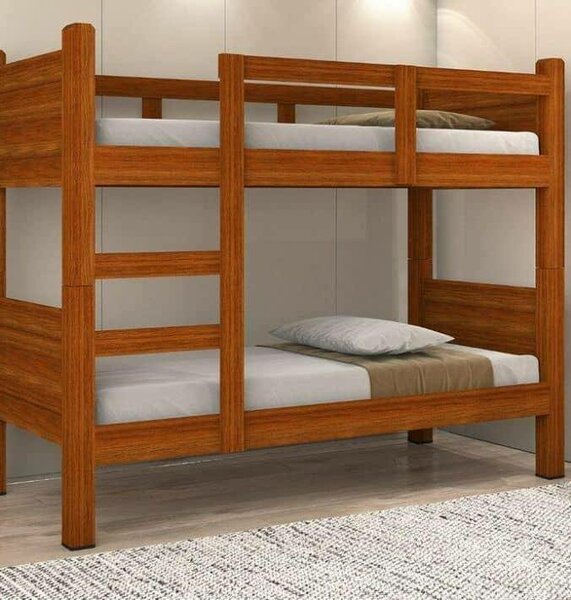 Lit superposé en bois massif robuste