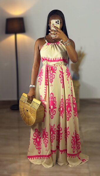 Robe longue africaine vintage