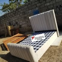 custom made bed with a high base