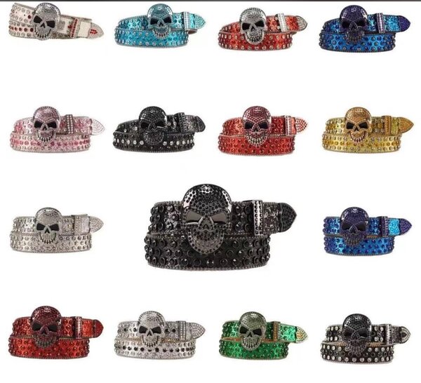 Ceinture Strass Tête de Mort