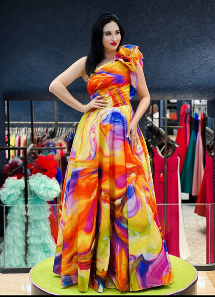 Robe longue imprimée élégante