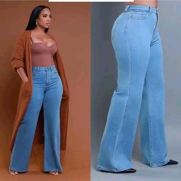 Jean évasé taille haute