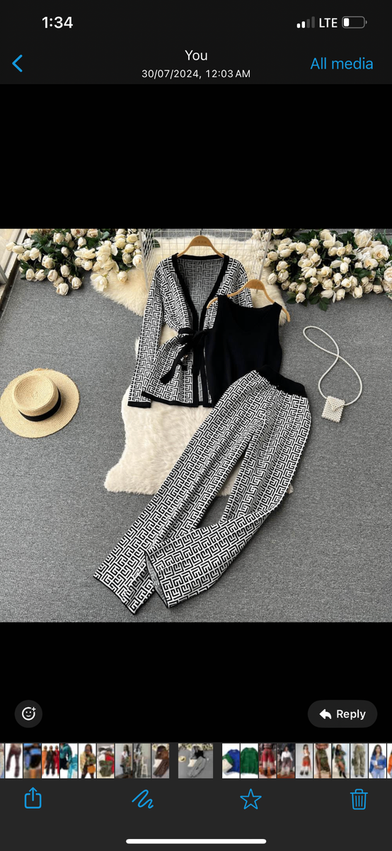 Elegant clothing 3pieces