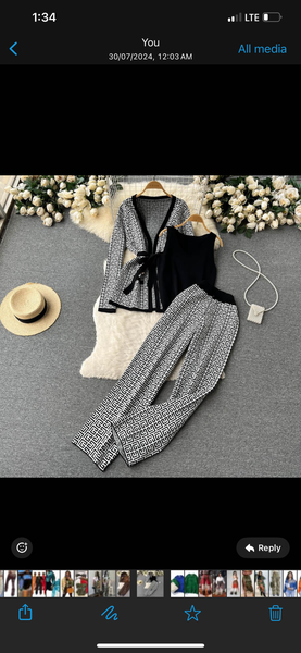 Elegant clothing 3pieces
