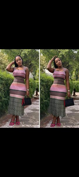 Robe en crochet vibrant