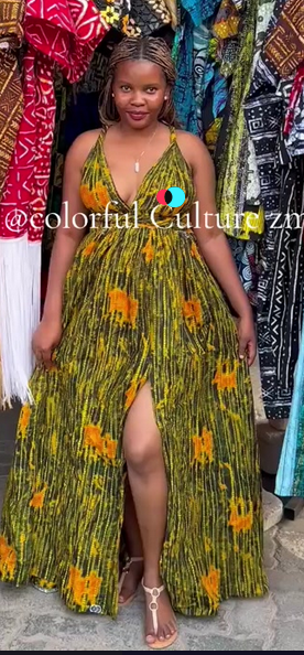 Women's  long dress with print