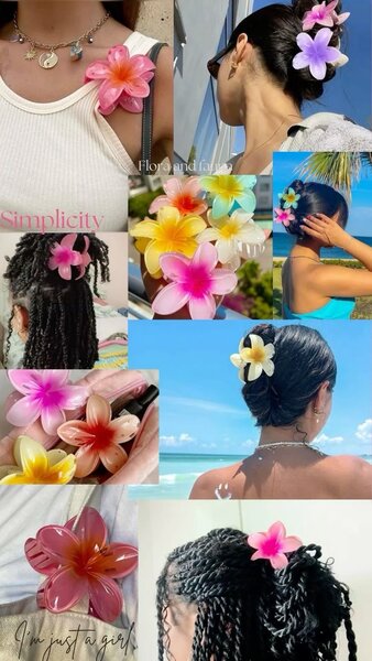 Pinces à cheveux fleurs colorées