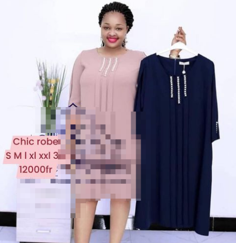 robe à manches longues avec perles