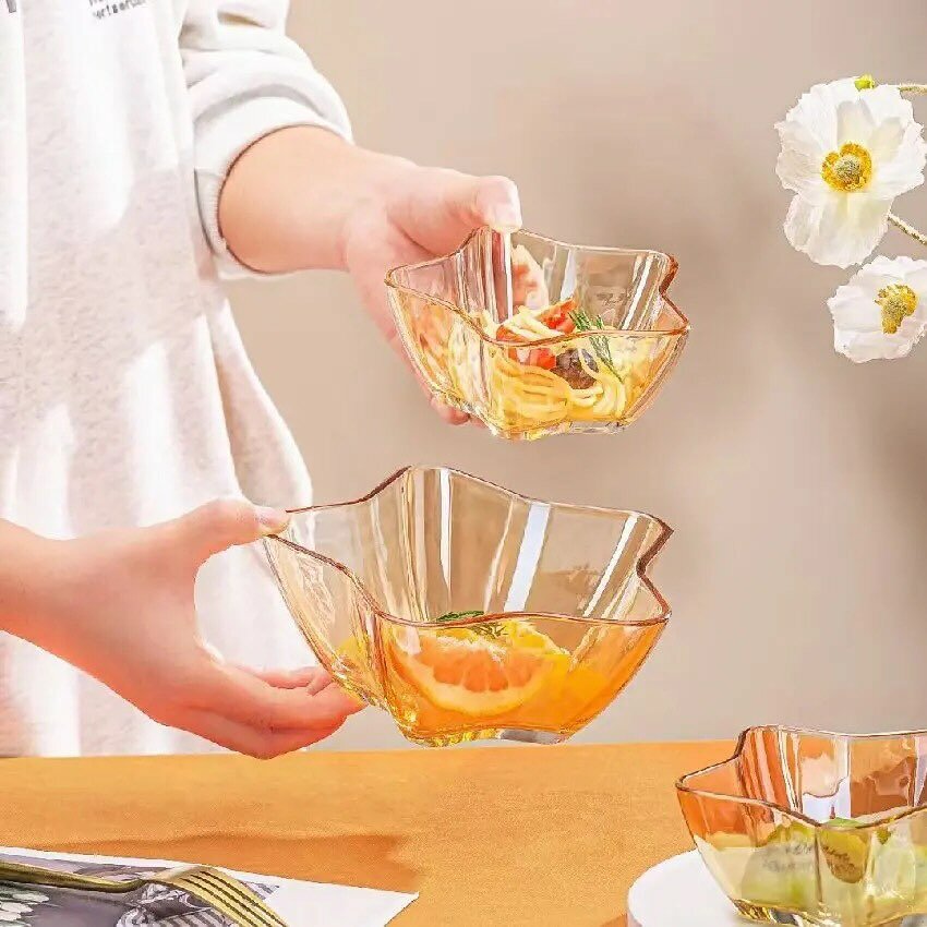 2pcs snack glass bowl