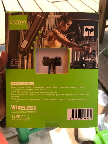 Oraimo wireless neck headset