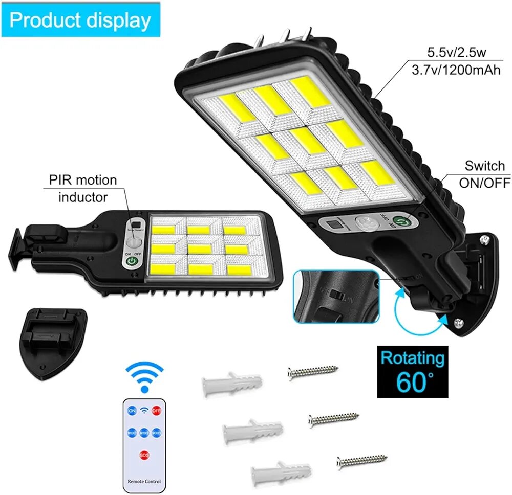 Projecteur LED Solaire Extérieur