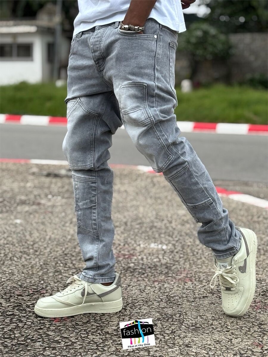 Jeans motards stylés homme