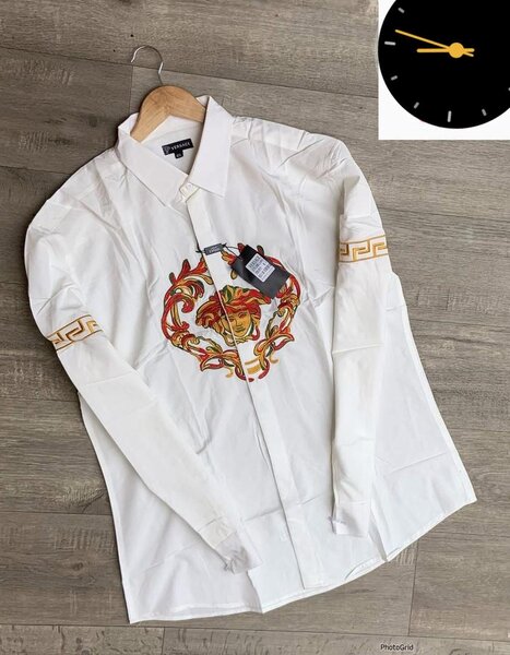 Chemise blanche homme luxe avec broderie