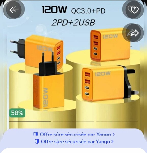 Chargeur Rapide 120W USB-C