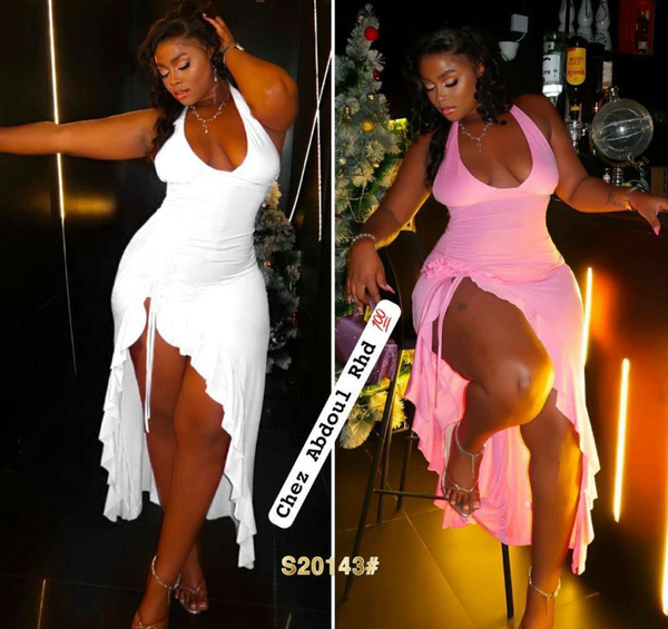 Robe d'été évasée fendue