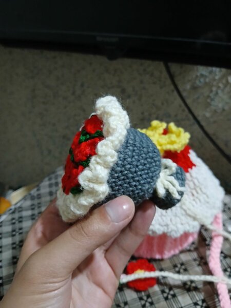 Crochet handmade mini flower bukey