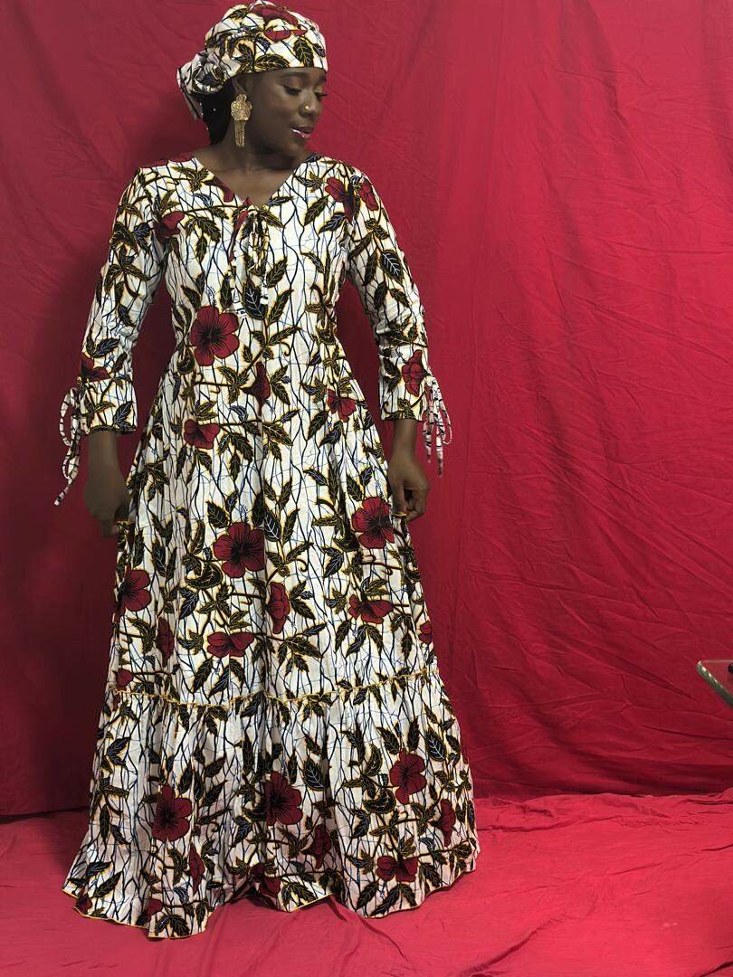 Robe Maxi Africain à Motifs