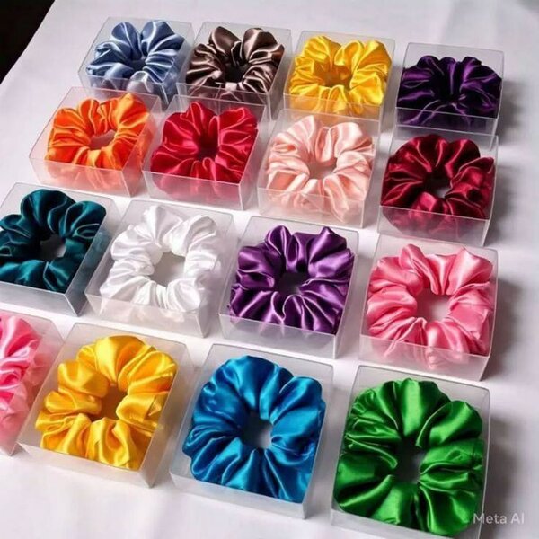 Chouchous en satin colorés