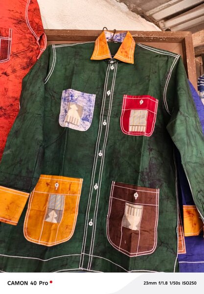 Chemise patchwork unisexe