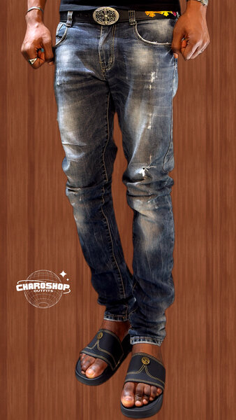 Jean slim délavé pour homme