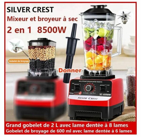 Mixeur Broyeur 2 en 1 8500W
