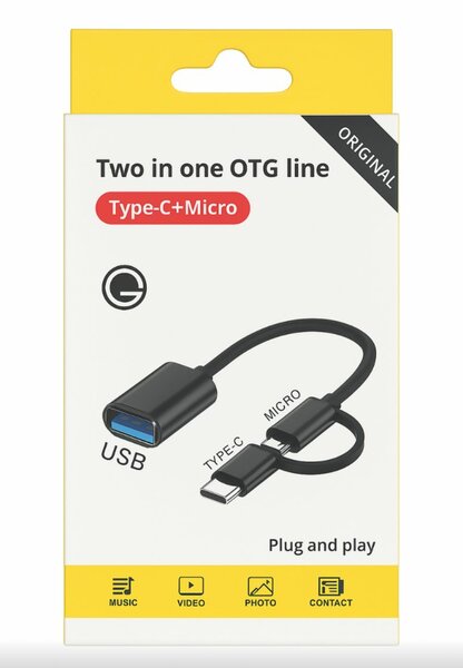 Câble OTG 2-en-1 Type-C Micro