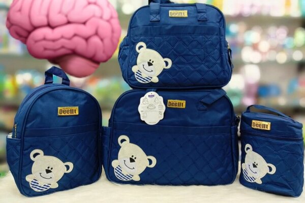 Teddy Bear Diaper Bag Set