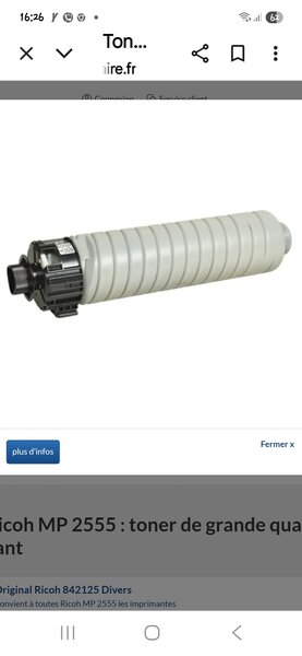 Cartouche de toner Ricoh MP 2555